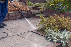 Pressure Washing Service Cleaning Patio